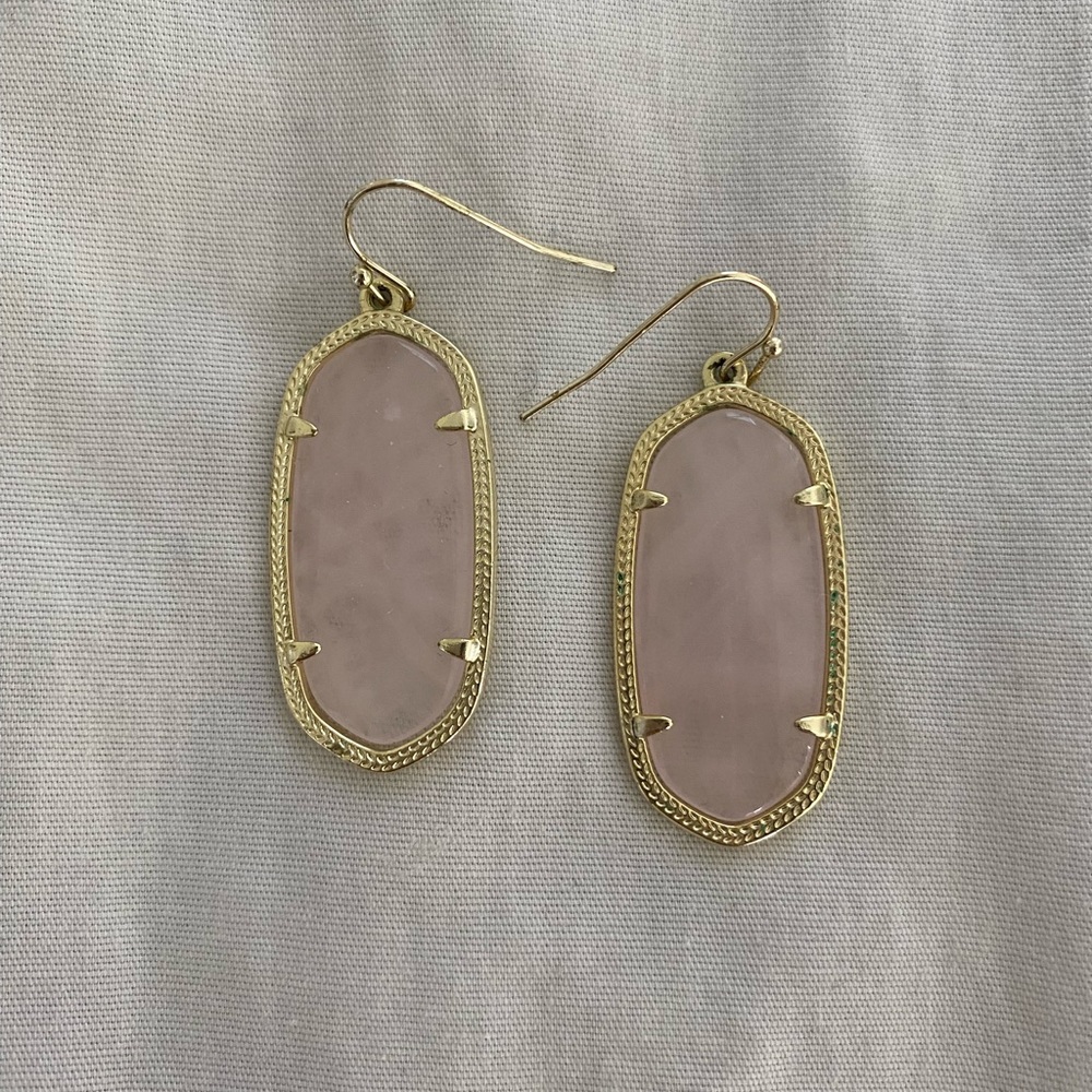 Kendra Scott Elle rose quartz earrings